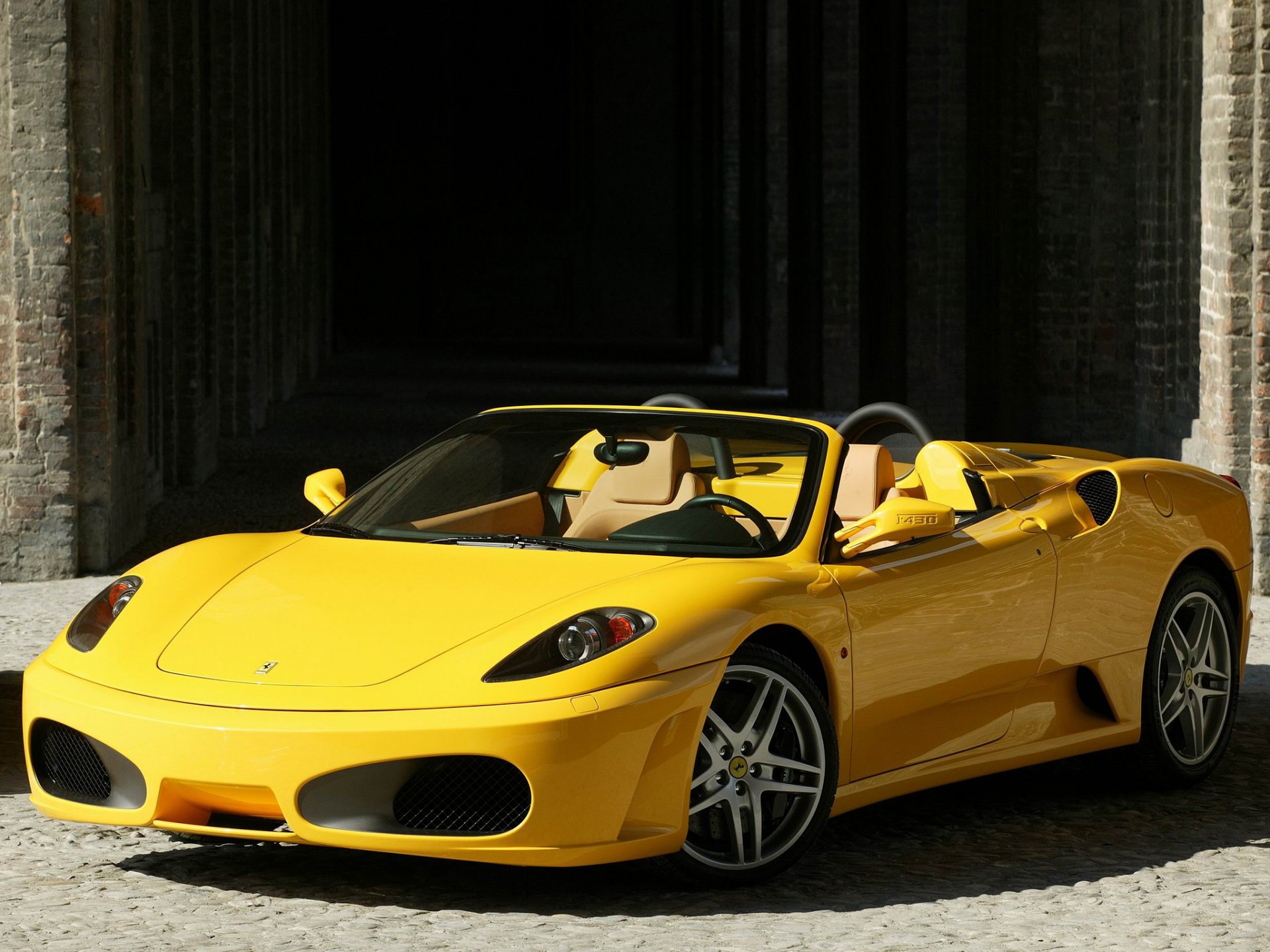 ferrari f430 araignée jaune supercar