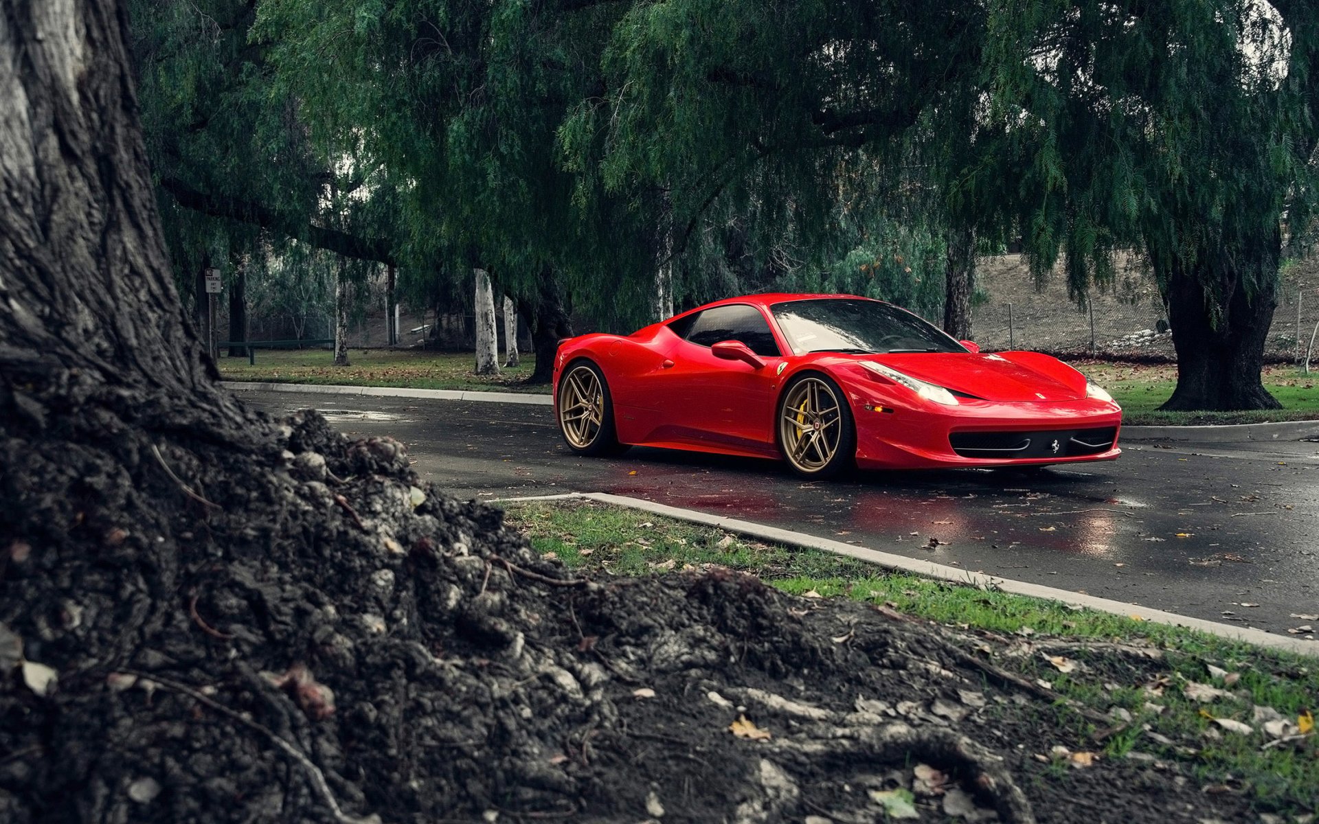 ferrari italia classen id tuning supersamochody czerwone przód droga