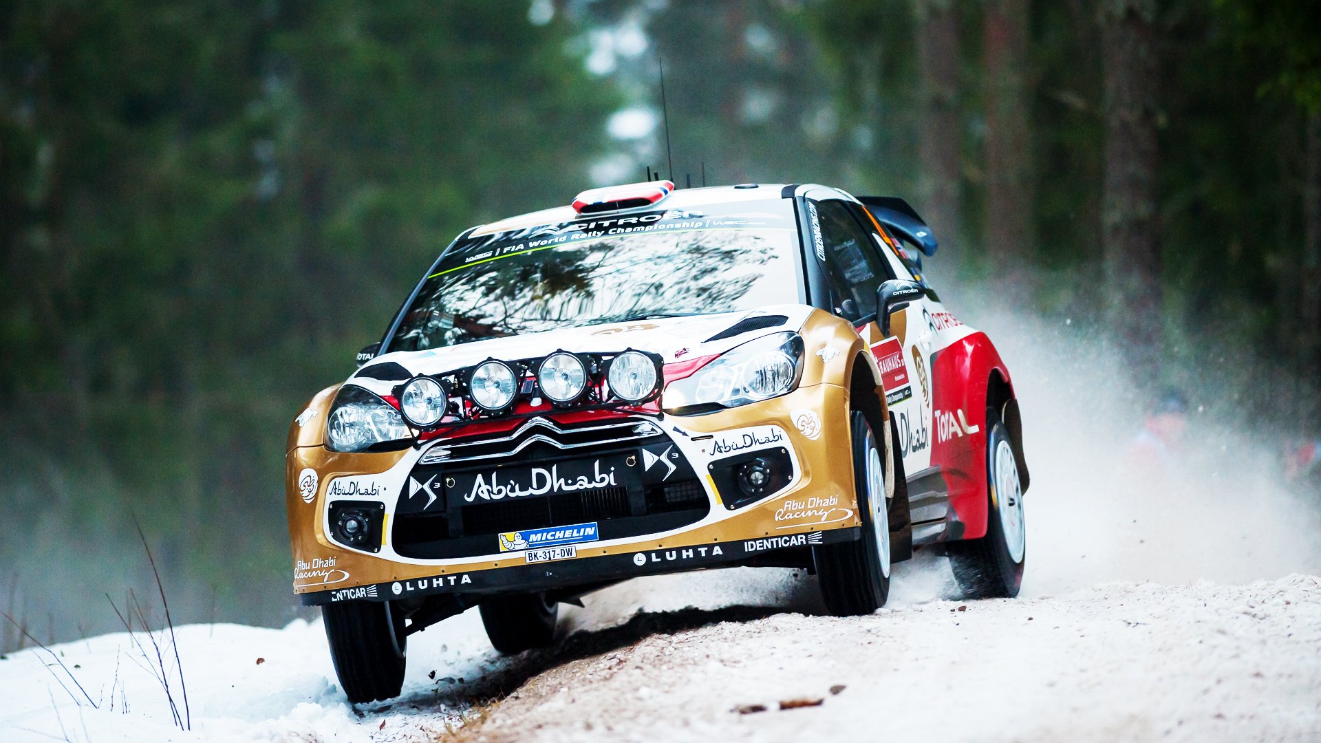 citroen ds3 wkr rallye rallye sport citroen schnee winter front scheinwerfer