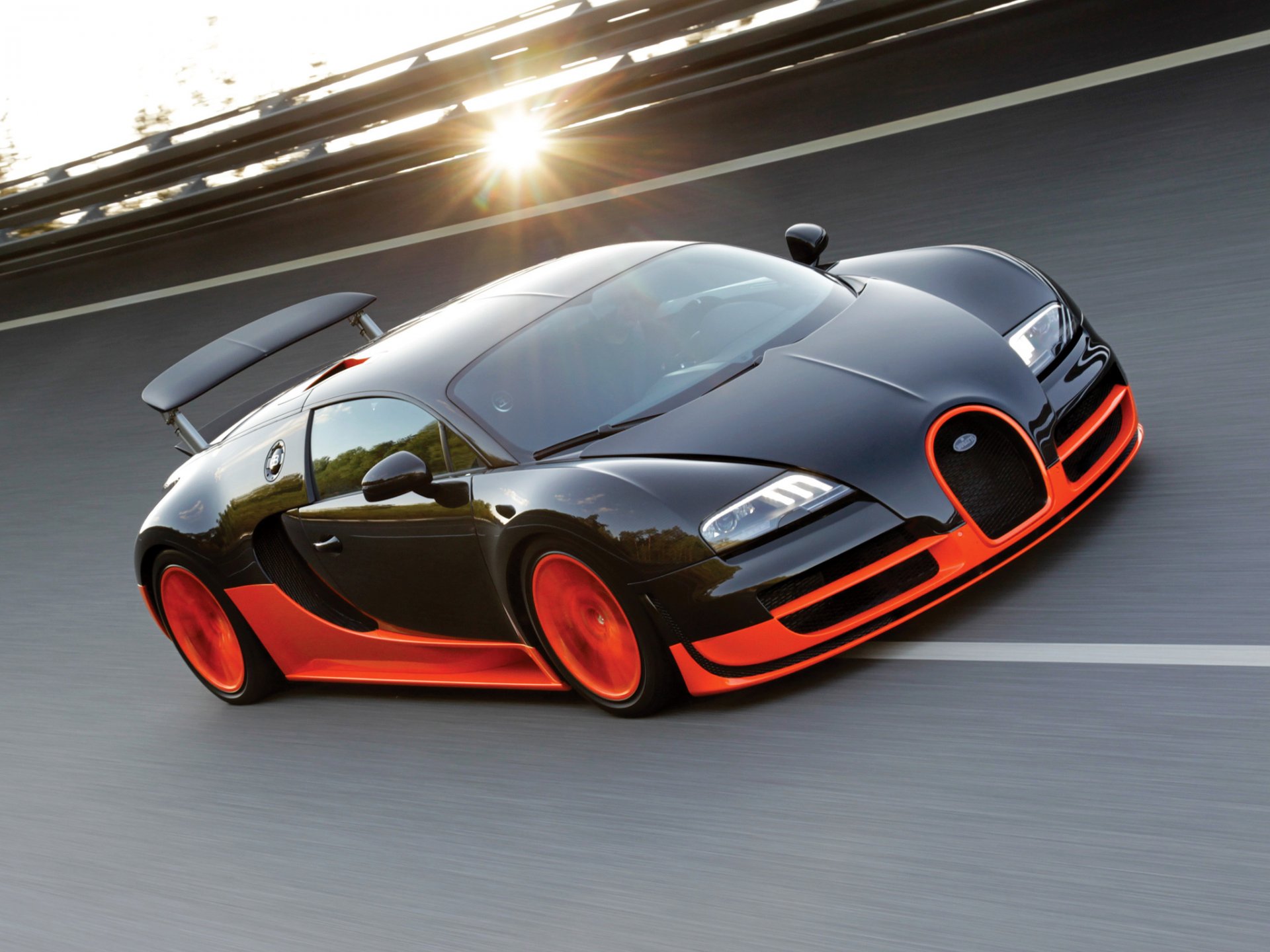 bugatti veyron 16.4 super sport supersport strecke sonne bugatti