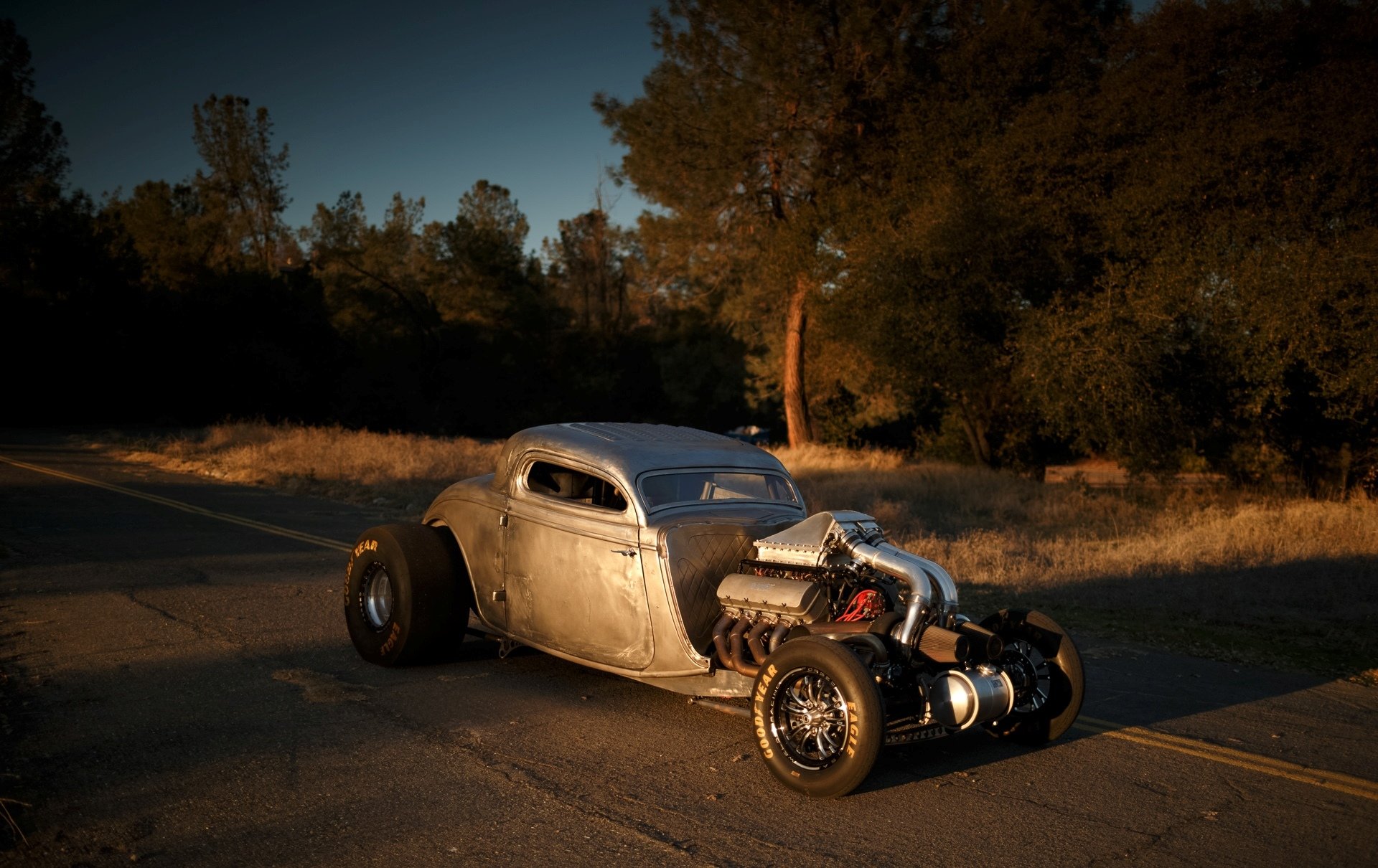 ford coupe 1934 twin turbo duży blok v8 hot rod przeciągnij samochód