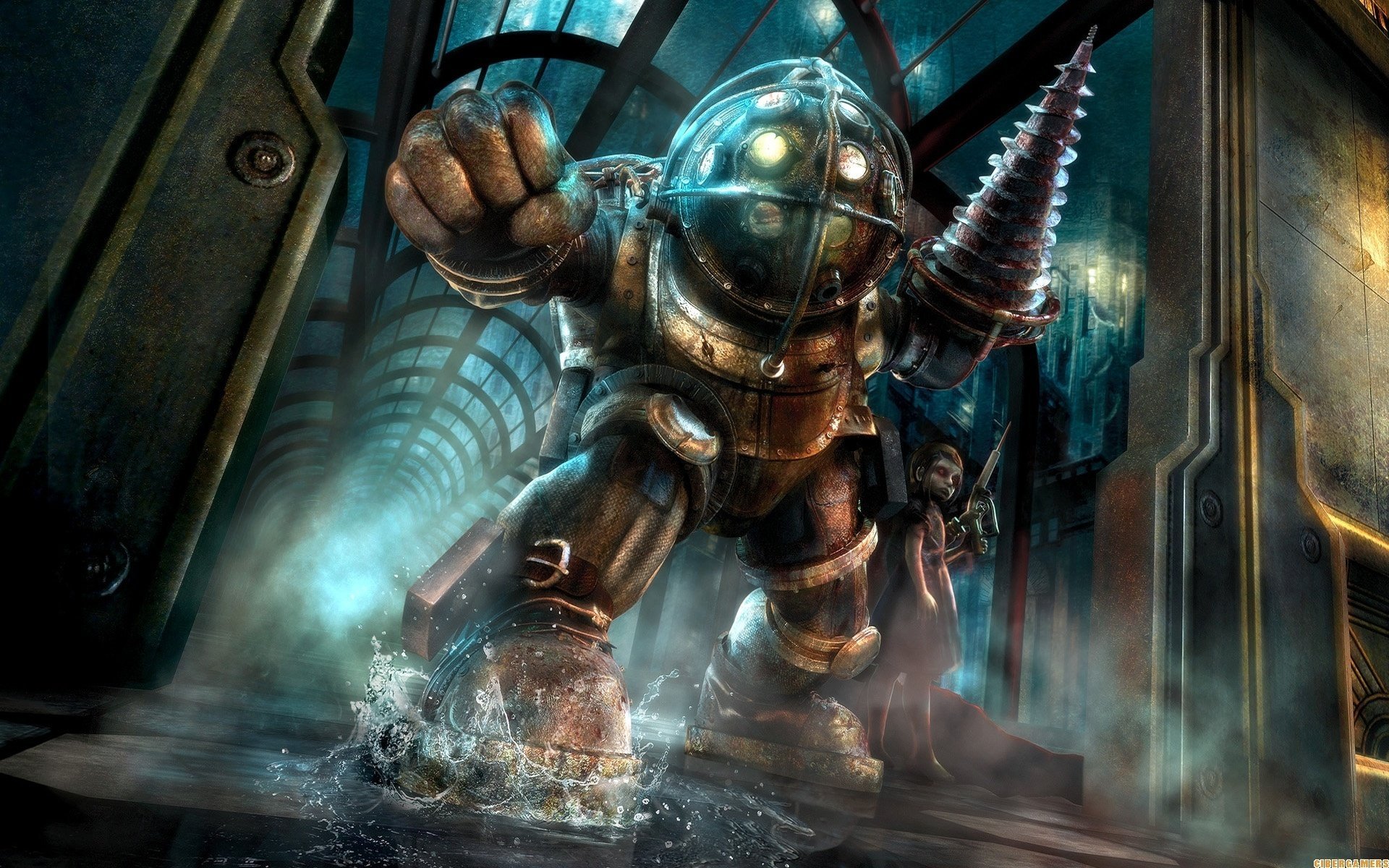 bioshock big daddy bioshock rapture freude stadt ozean wasser