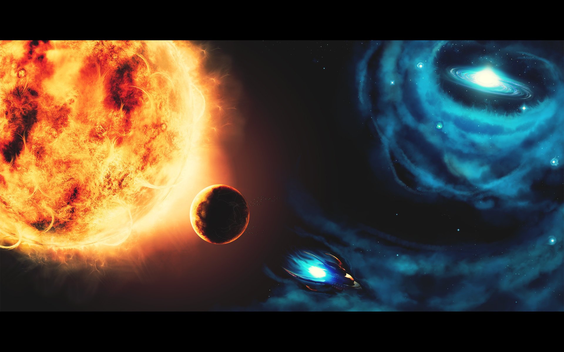 zeichnung photoshop sonne raum planet fantasie