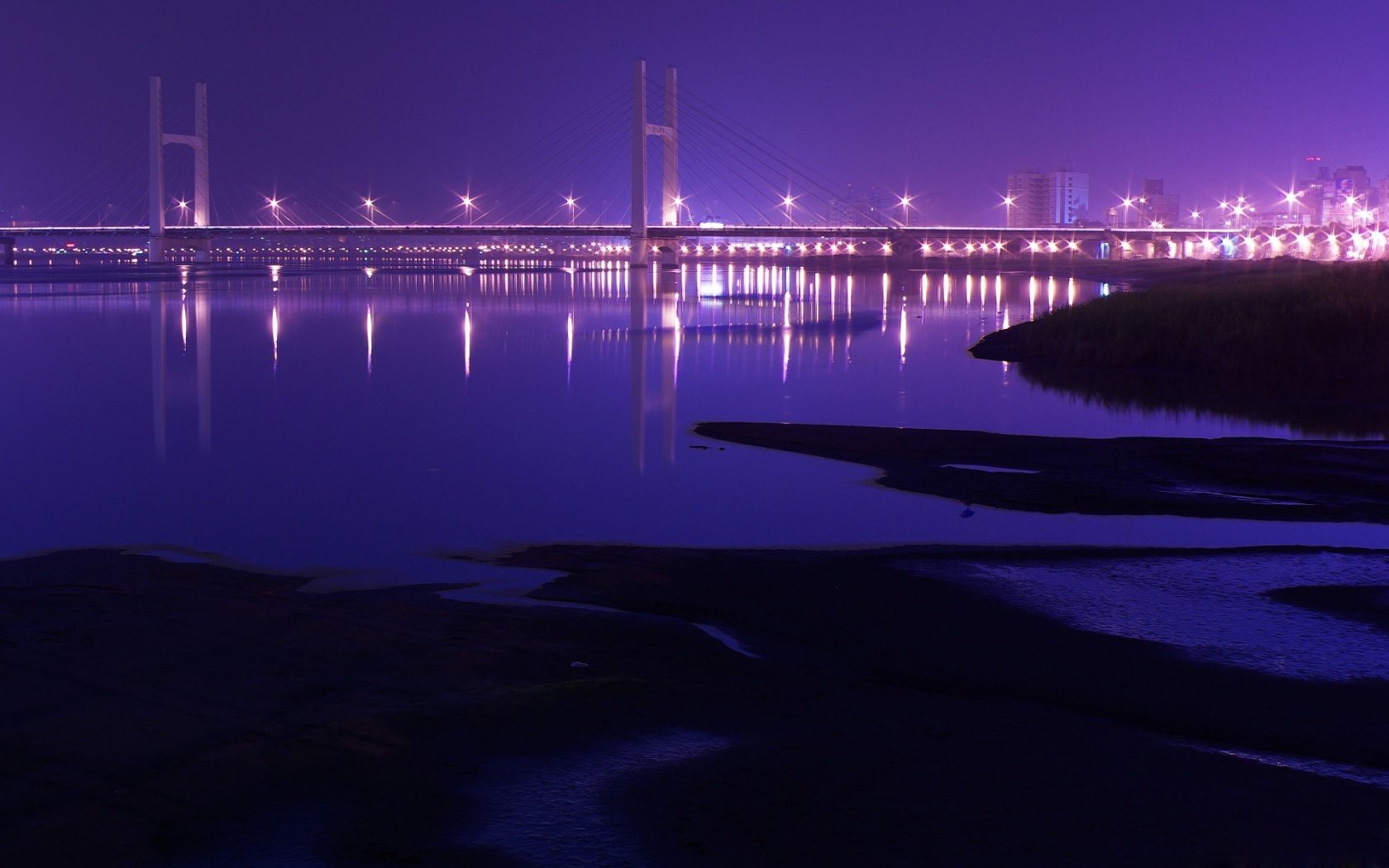 puente chongyang taiwán china noche luces