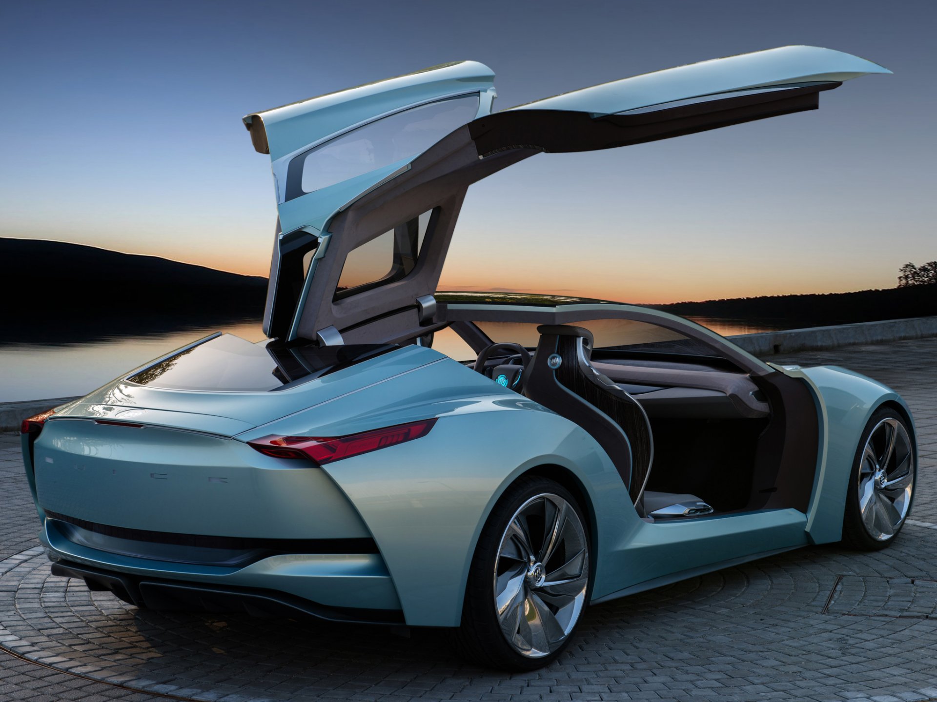 buick riviera concepto puertas abiertas alas de gaviota coche cielo