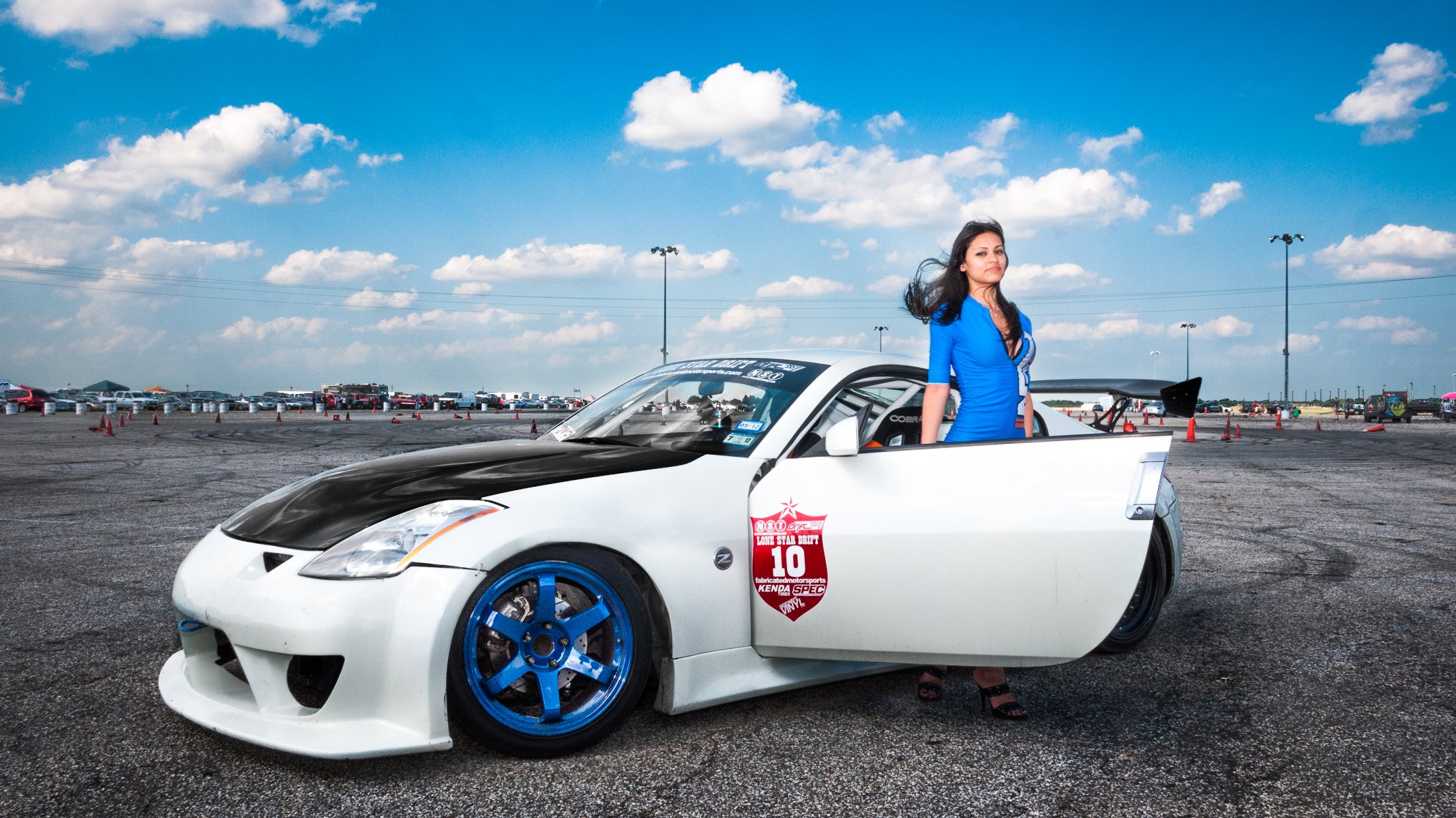 nissan 350z tuning nissan coche chica en azul