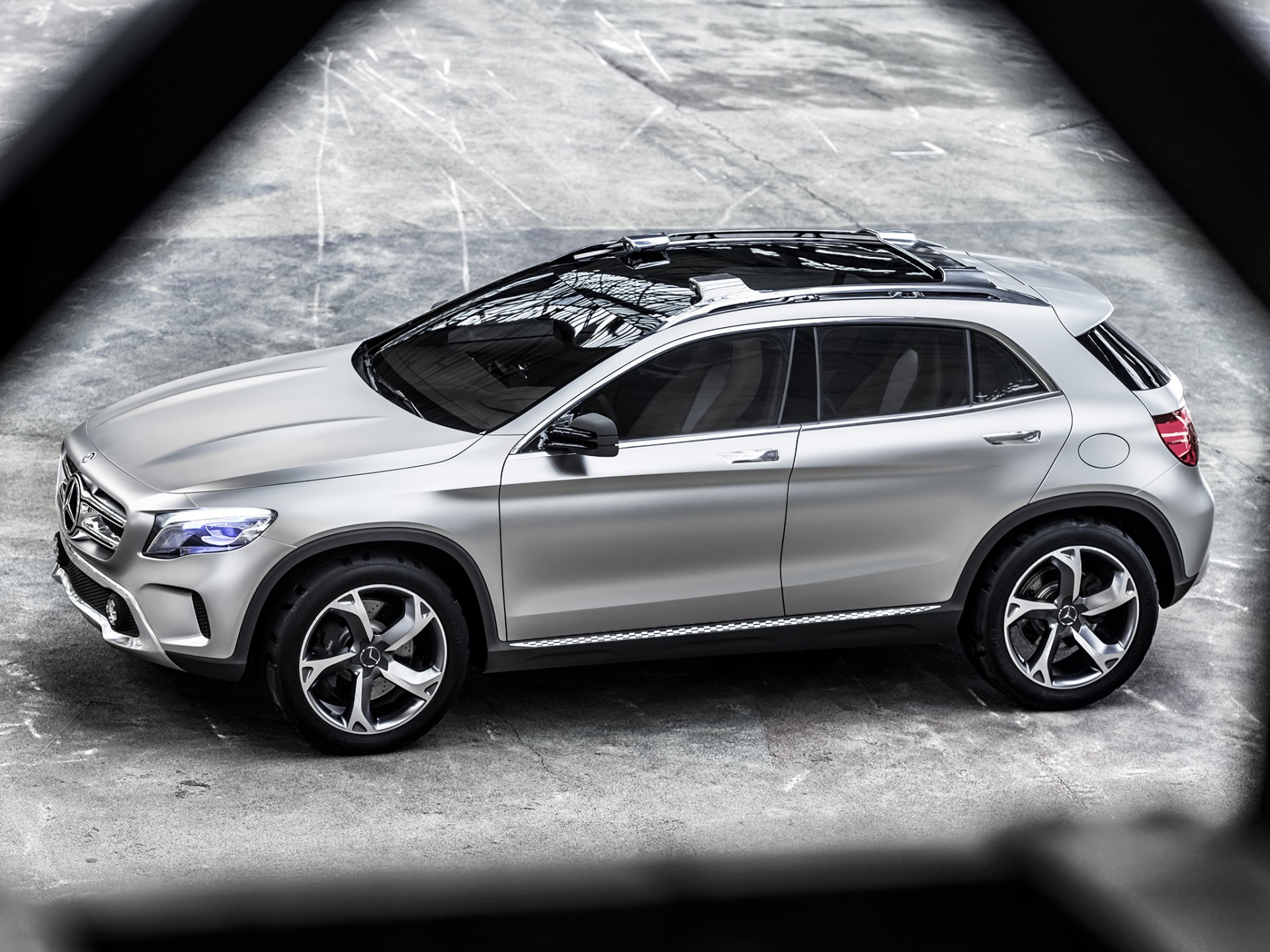 mercedes-benz gla концепция автомобиль серебристый мерседес