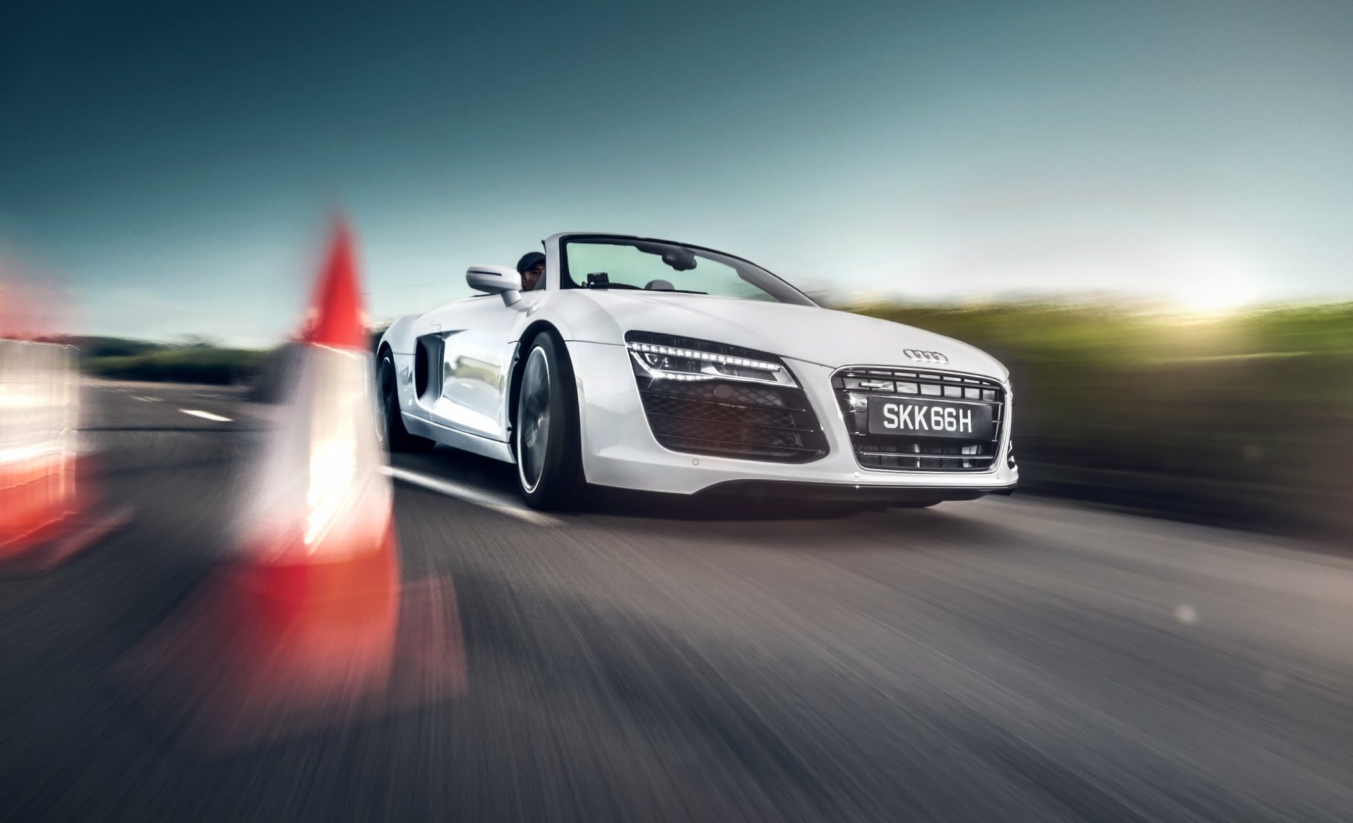 audi r8 spyder белый тень fotowork