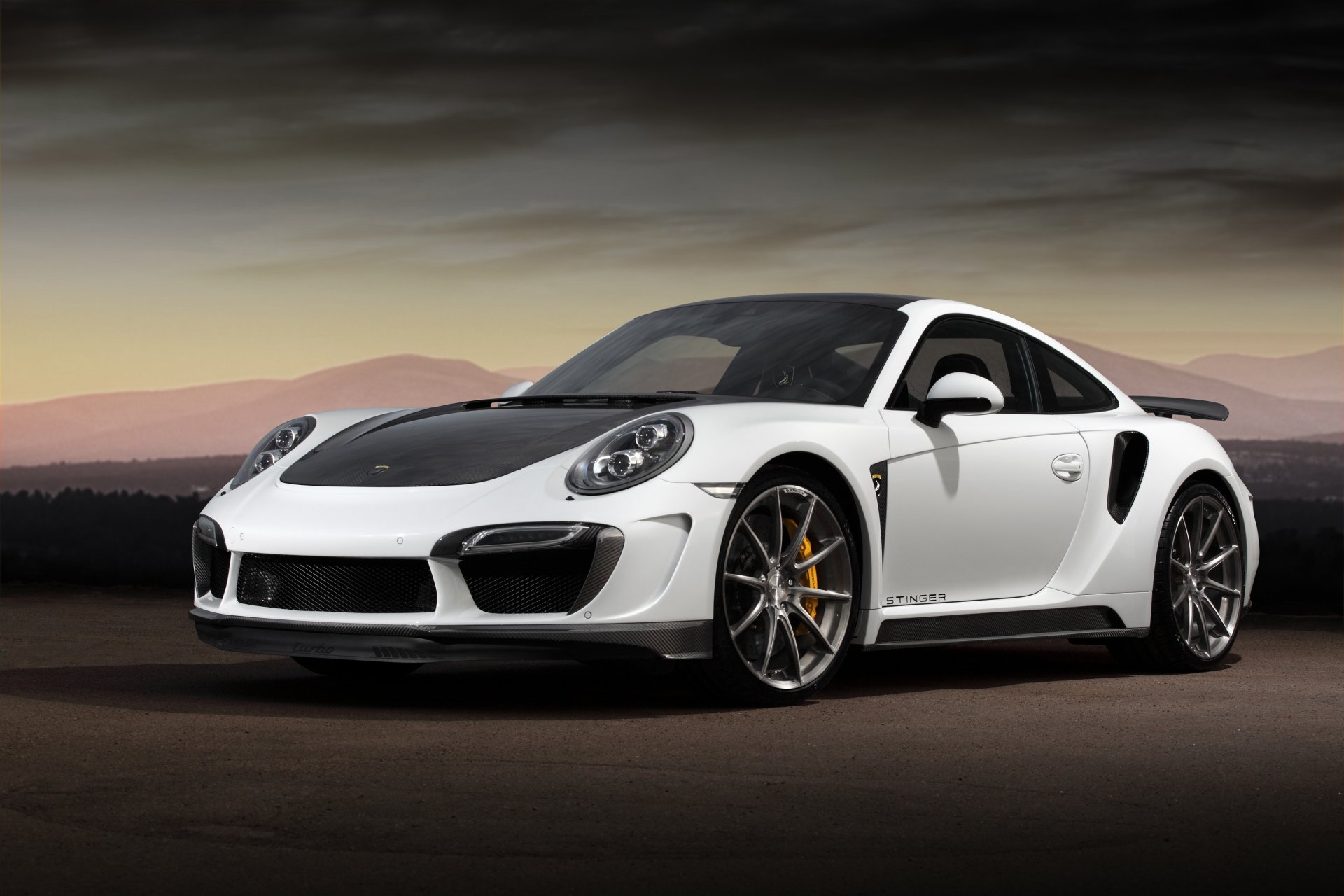 topcar porsche 911 turbo stinger gtr porsche tuning frente fondo