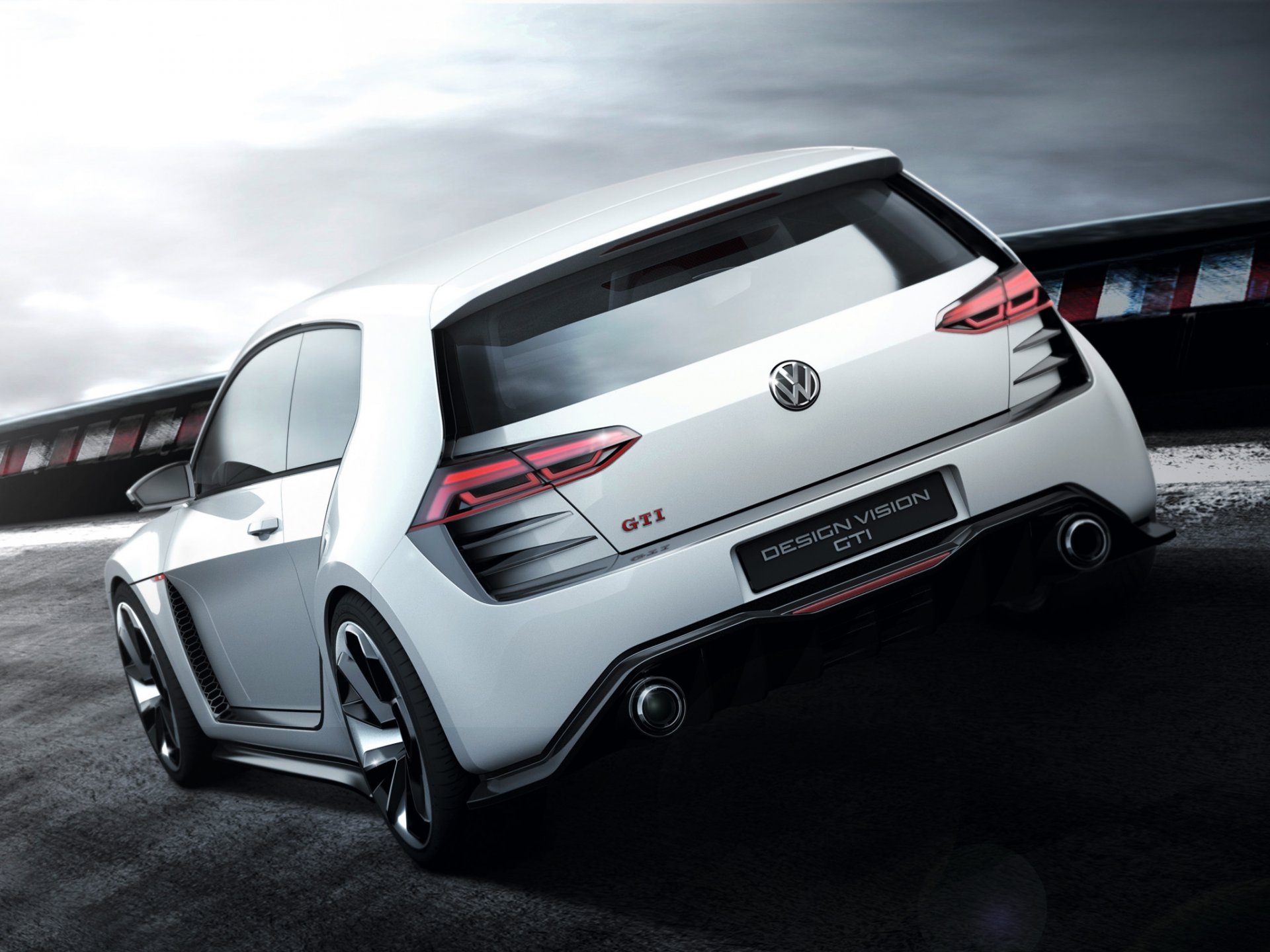 volkswagen golf visión de diseño gti concepto auto volkswagen vista trasera