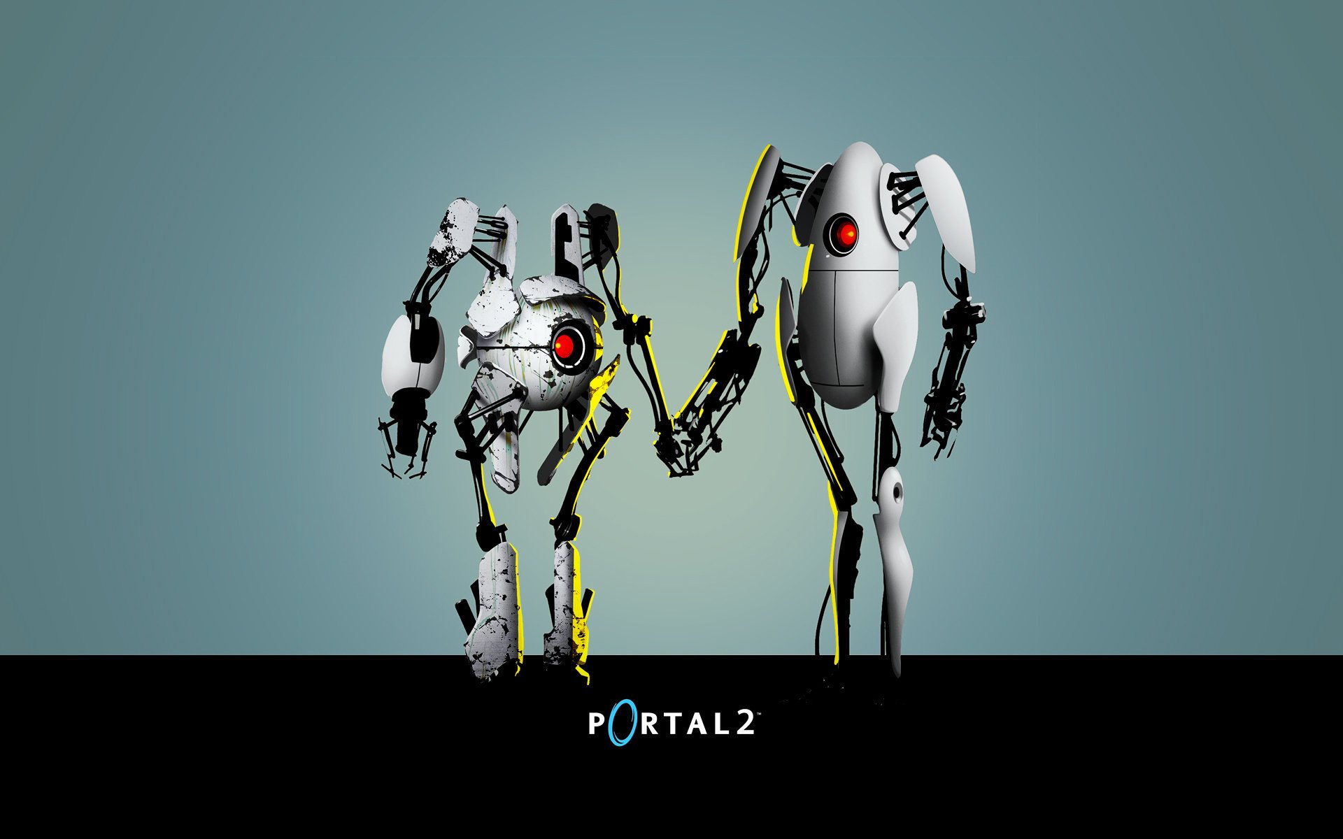 portal 2 half-life aperture portal roboter hintergrund zeichnungen anime