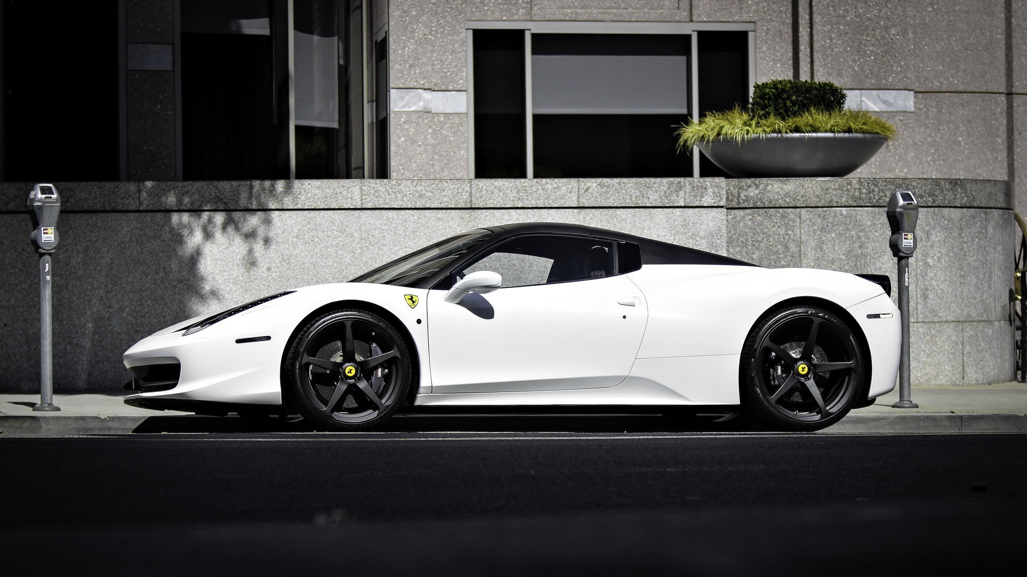 ferrari italia blanc supercar