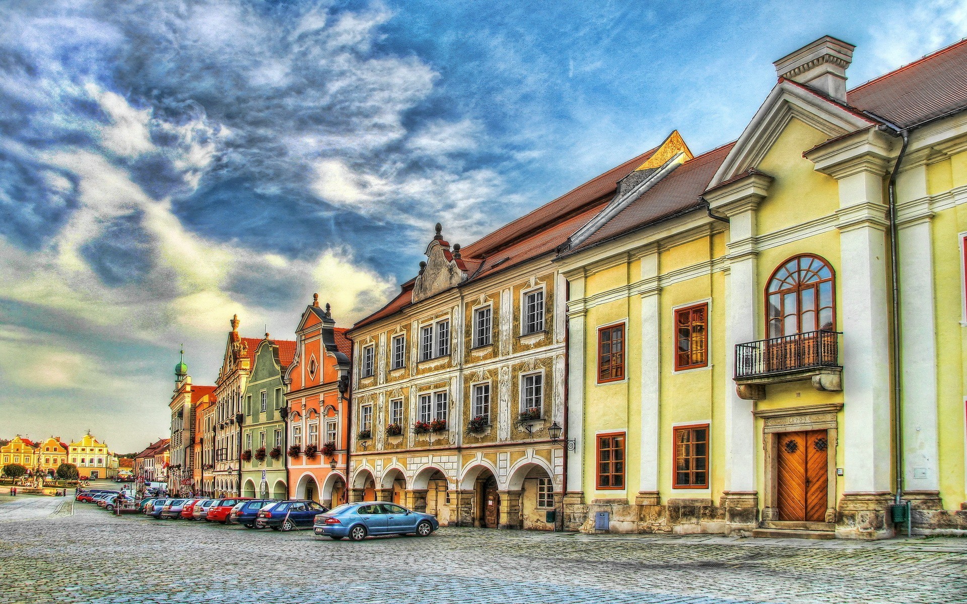 telč république tchèque maisons hdr