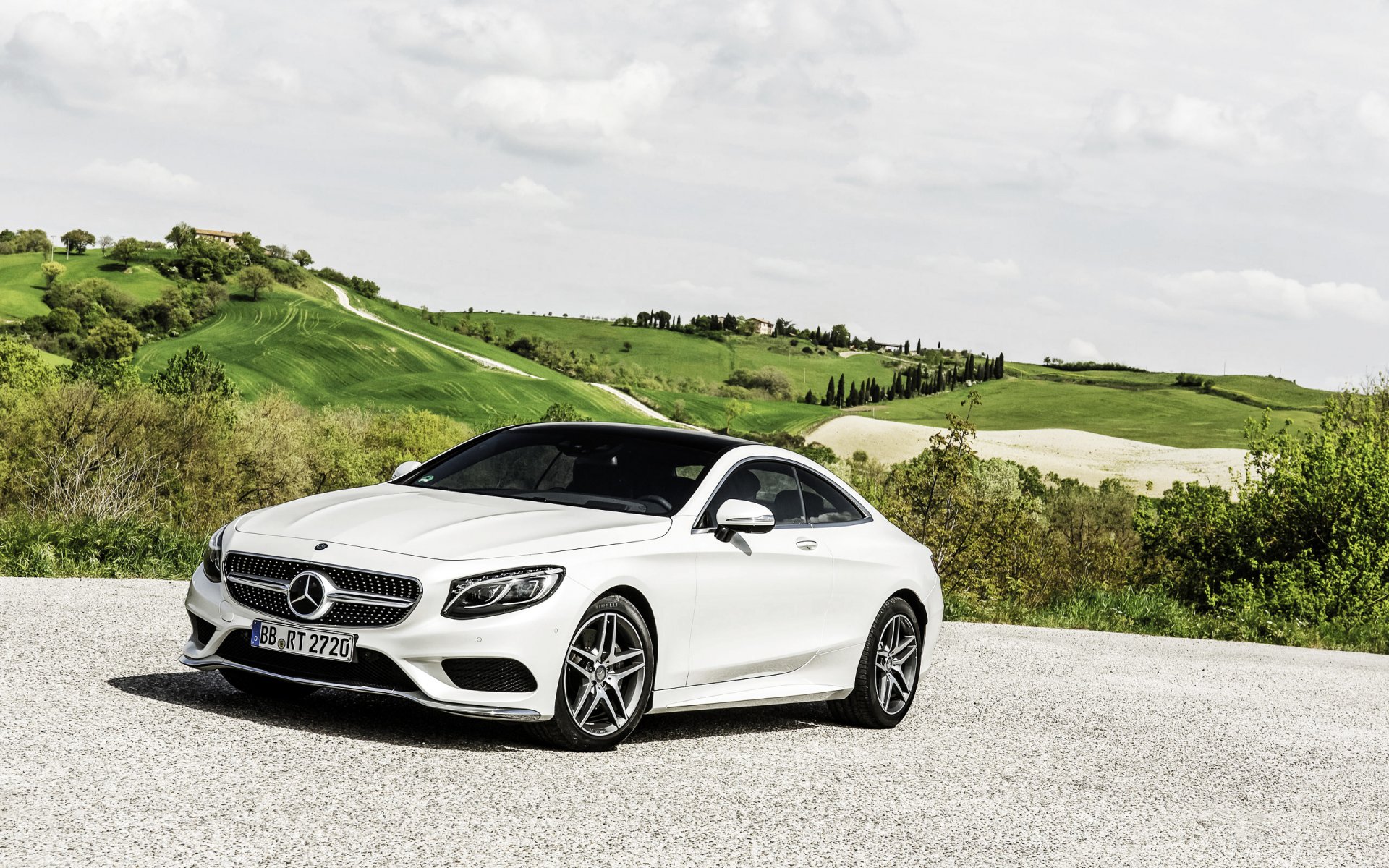 mercedes-benz classe s coupé mercedes jour blanc auto voiture ciel