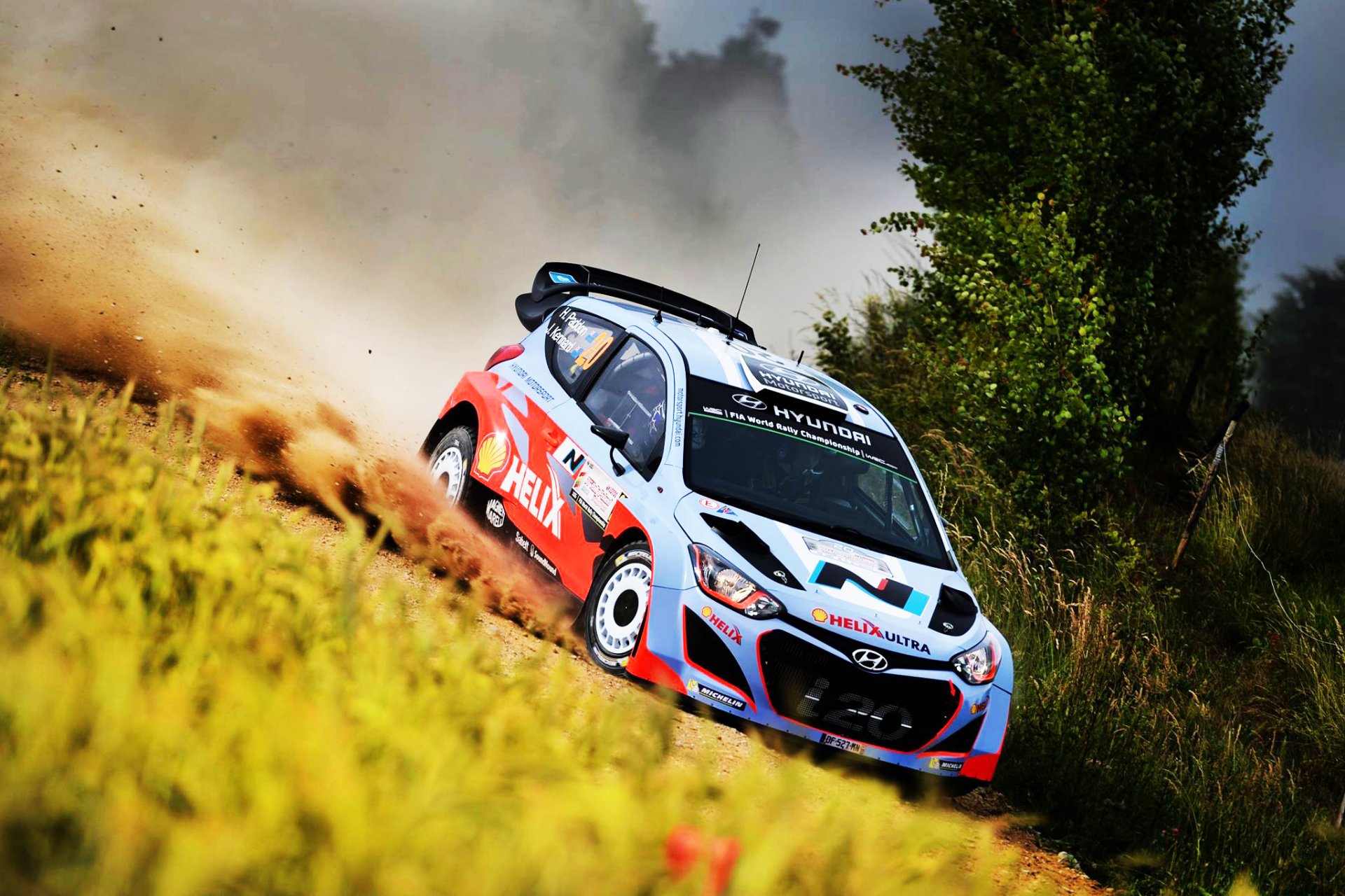 hyundai i20 wrc rajd samochód rajdowy sport skid dust day auto race speed