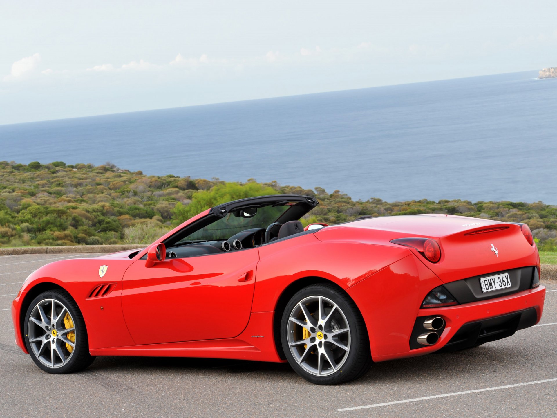 ferrari california red red car