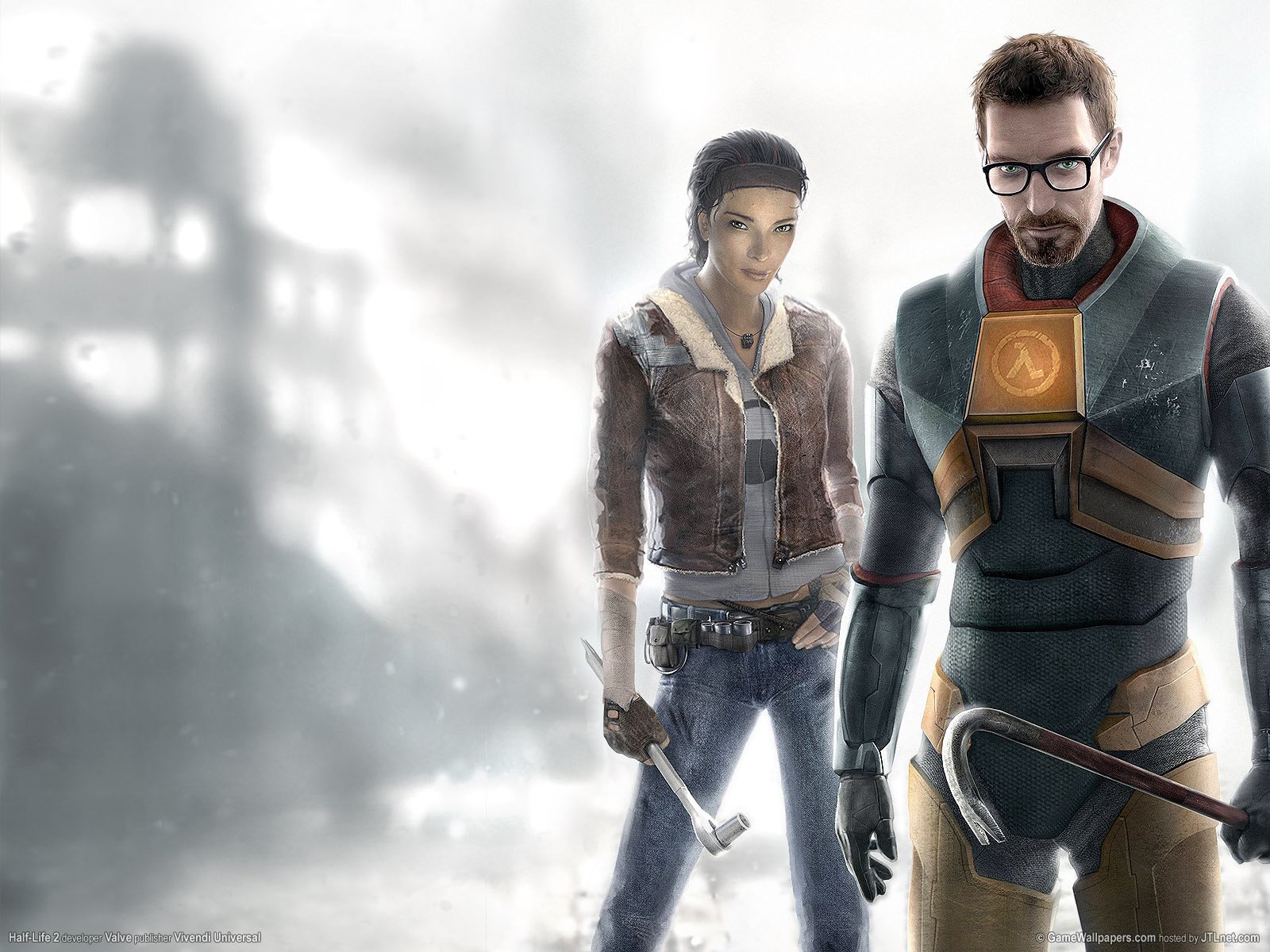 half-life 2 gordon freeman alix city-17 city-17 miasto ruiny opór rysunki