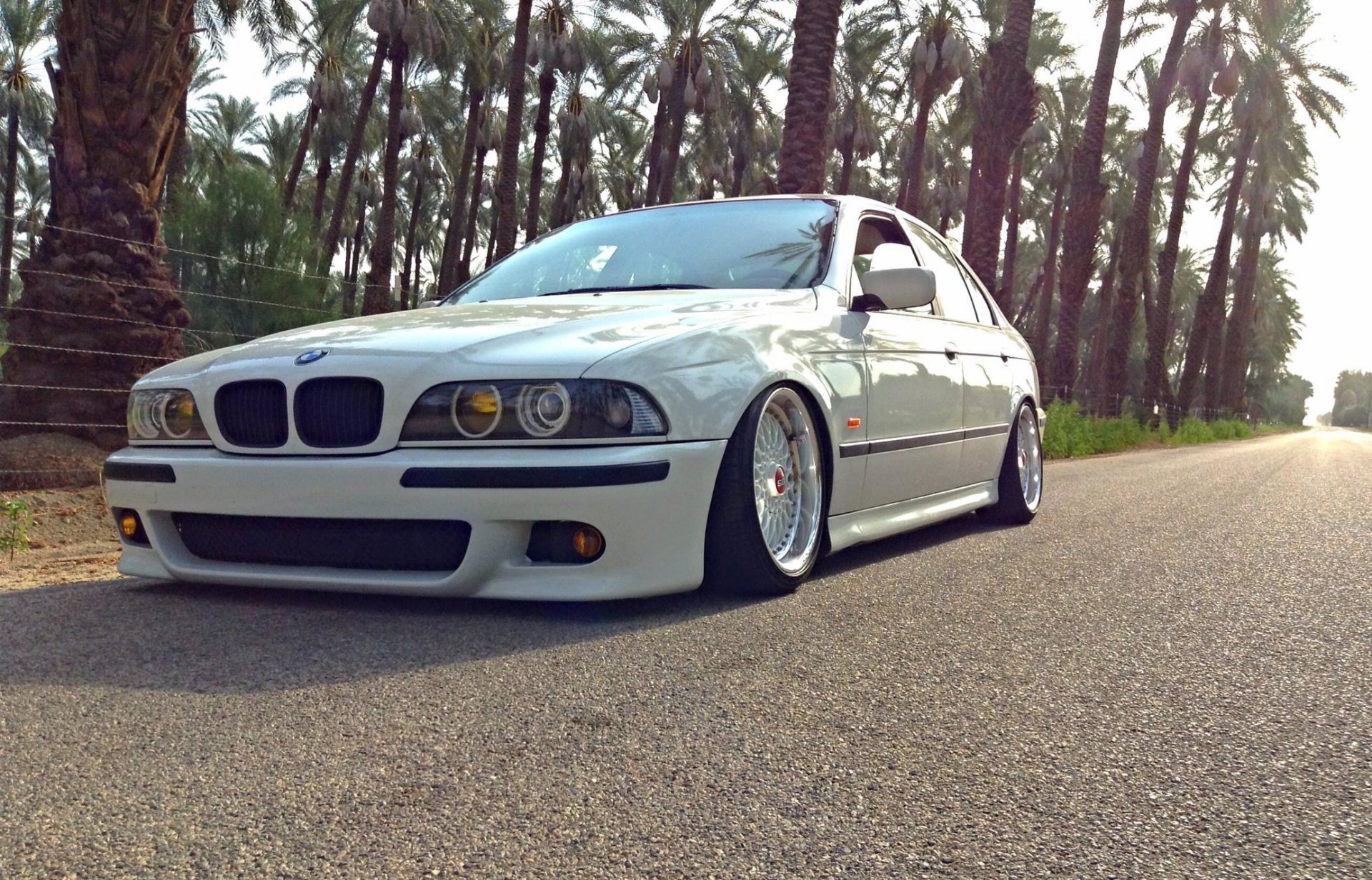 bmw m5 e39 bbs posición bmw carretera blanco tuning