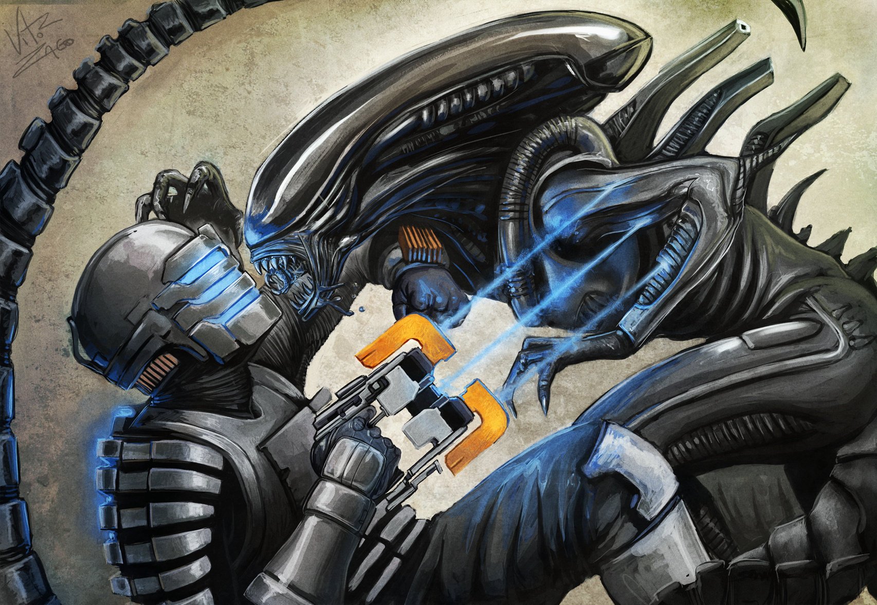 alien vs dead space isaac clark alien alien isaac clark filme