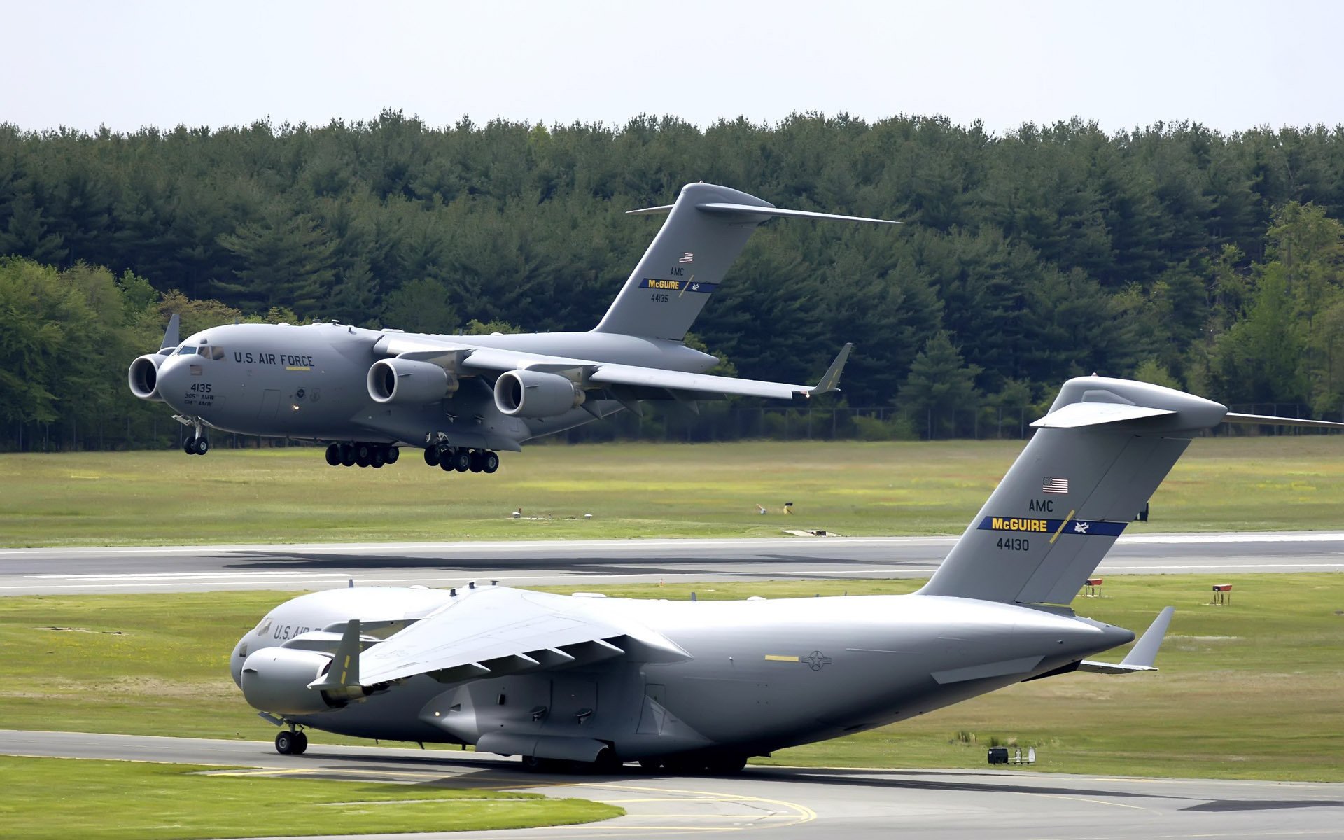 air-base the rise c-17 landing polygon forest needles military aircraft military equipment aviation air transport