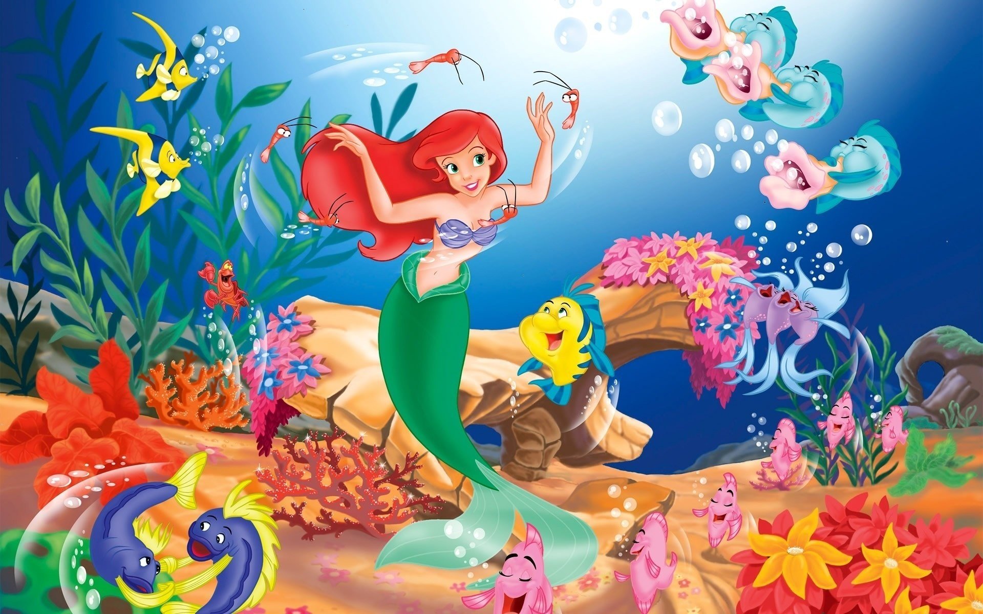 cartoon valoroso ariel song the little mermaid fish underwater world joy mood the bottom drawings anime