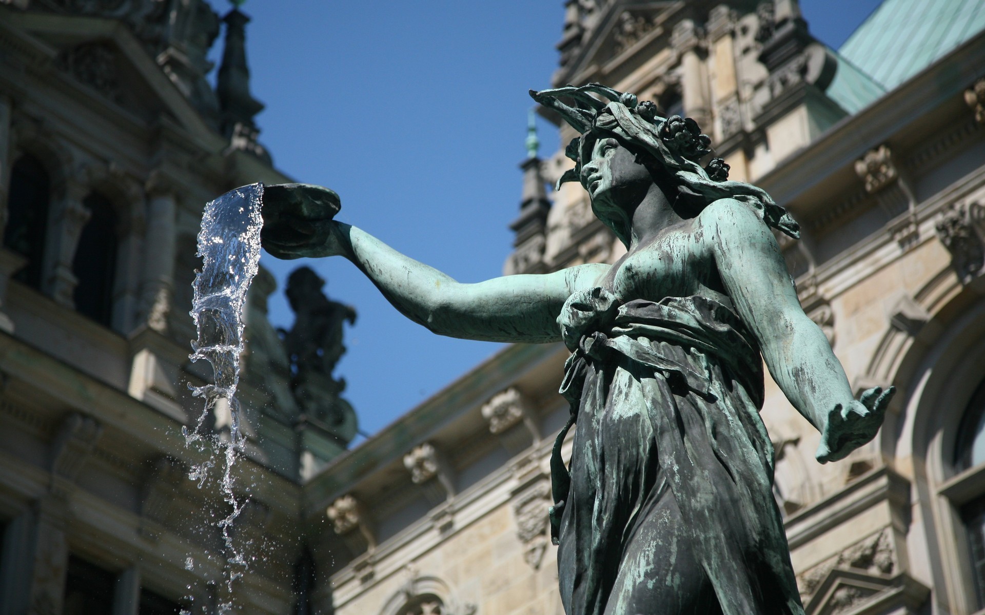 estatua agua fuente alemania