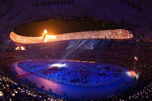 Sportstadion zur Eröffnung der Olympischen Spiele