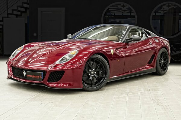 Sports car - Maroon Ferrari