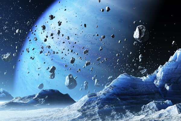 Asteroides voladores imagen satelital