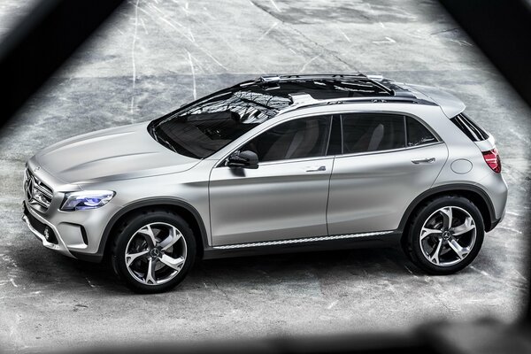 Silver Mercedes GLA car