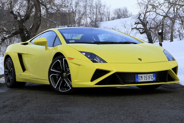 Lamborghini colore giallo supercar