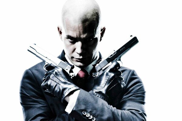 Film Hitman sur fond blanc