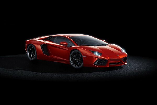 Red lamborghini LP700-4 car