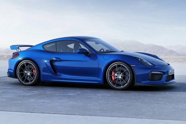 Синий porsche cayman gt4 2015 г