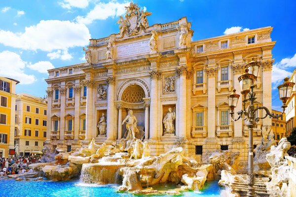 Monumento arquitectónico de Italia Fontana de Trevi