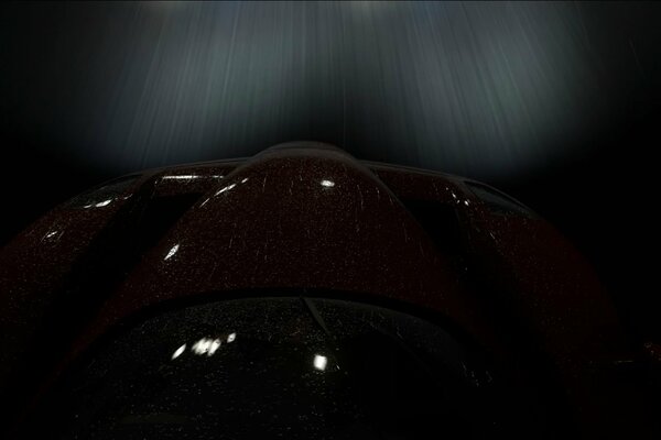 Ferrari Enzo z prędkością przez deszcz
