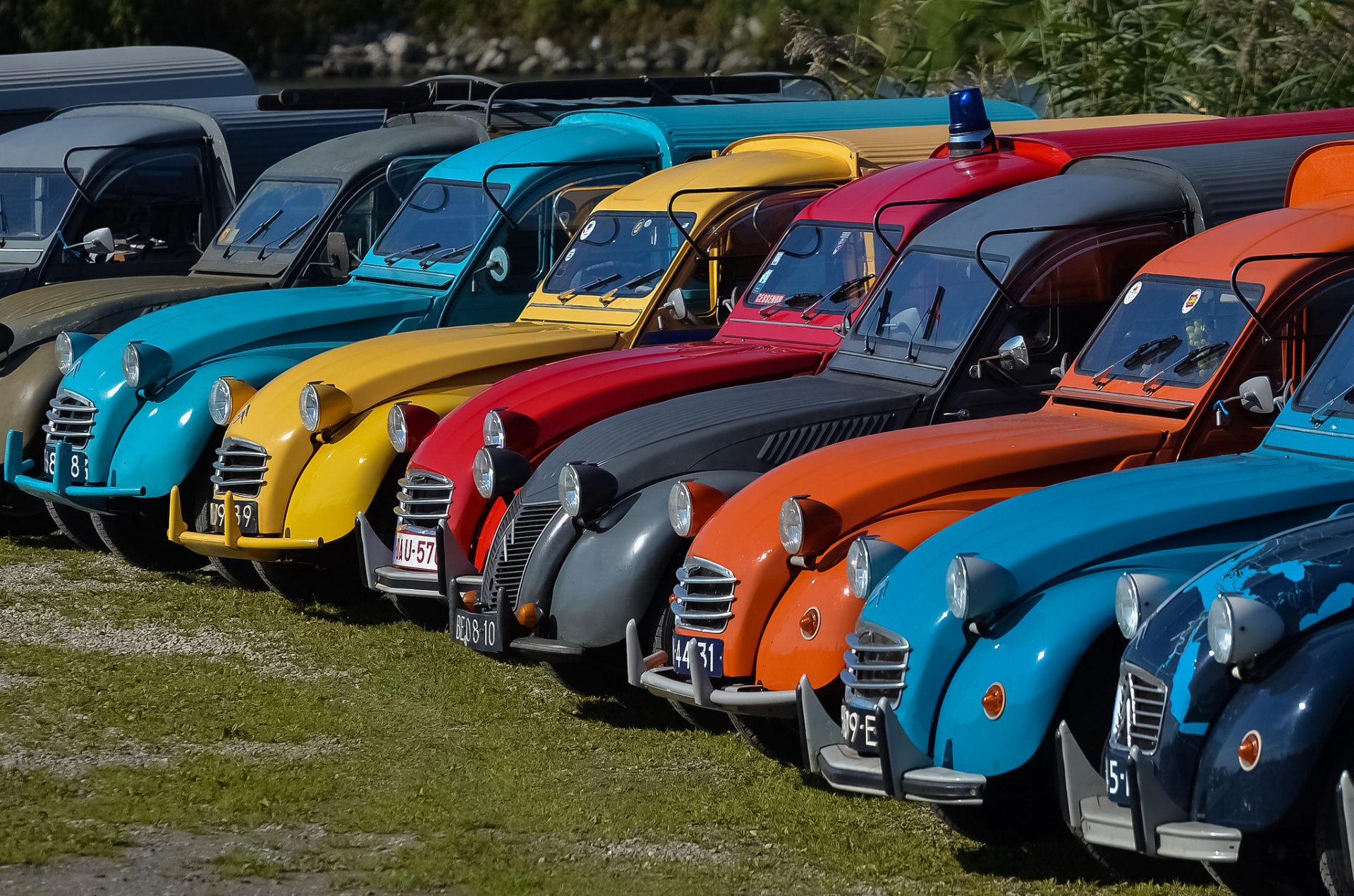 citroen 2cv strecke retro farbe farbe scheinwerfer ausstellung