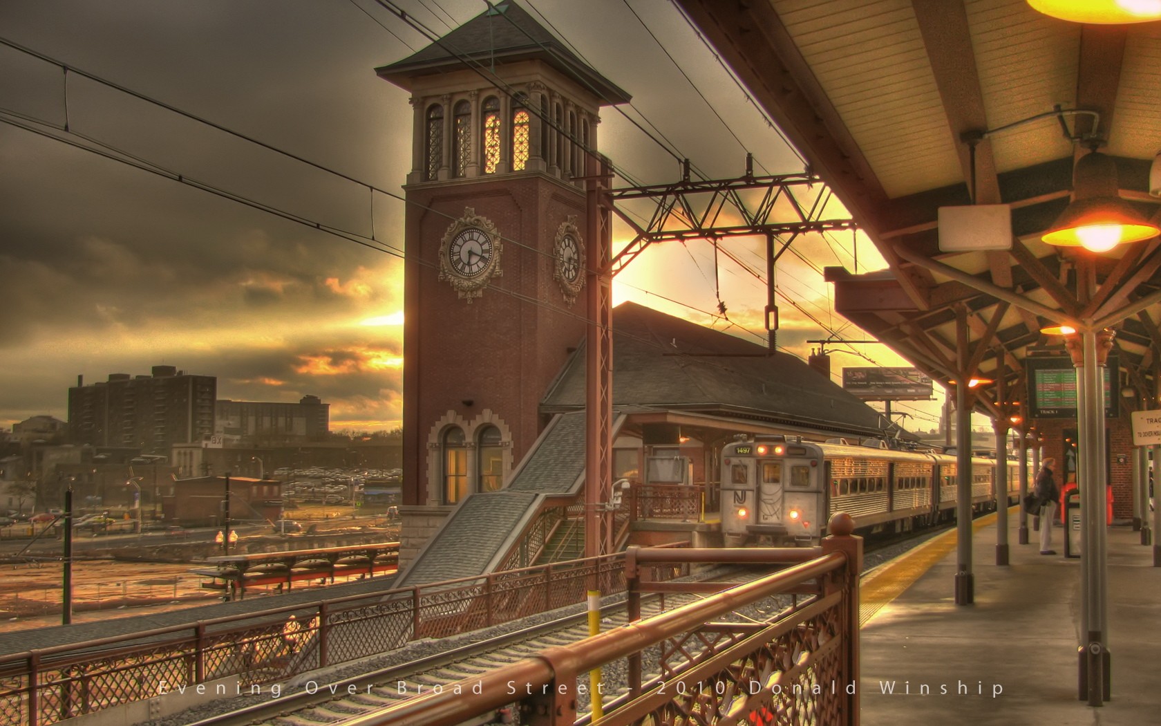 estación tren reloj