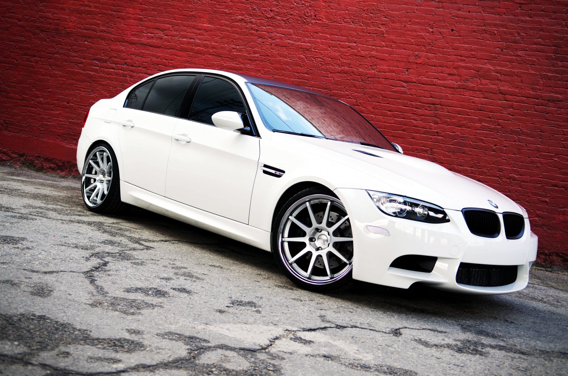 bmw e90 m3 white sedan tuning bmw white headlight