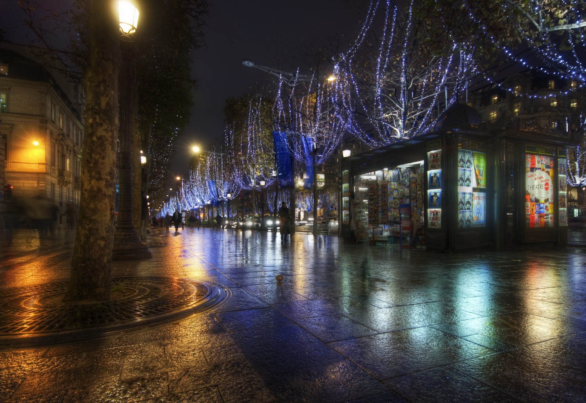 paris frankreich beleuchtung nacht