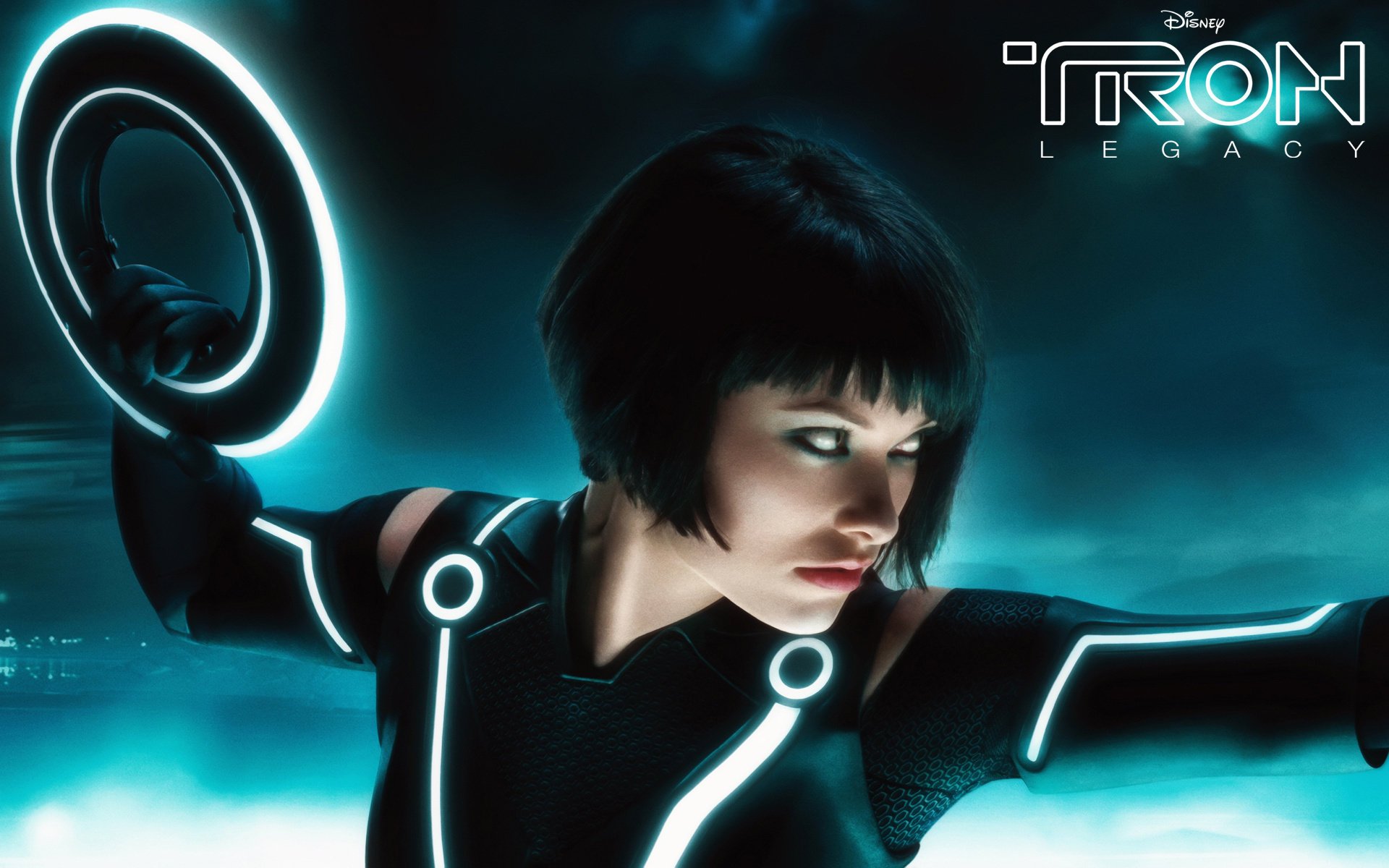 quorra tron legacy tron legacy neon techno quorra przyszłość futuryzm styl ciemne tło dziewczyny kobiety oczy twarz portret spojrzenie