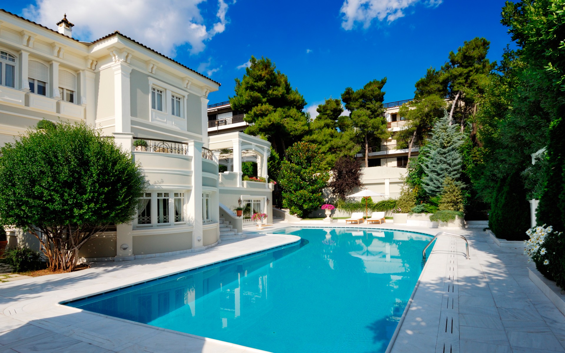 house cottage pool relax