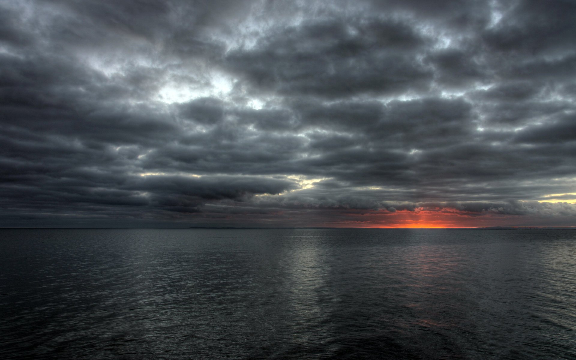 meer wolken sonnenuntergang himmel wolken horizont abend glatte oberfläche weite wasser