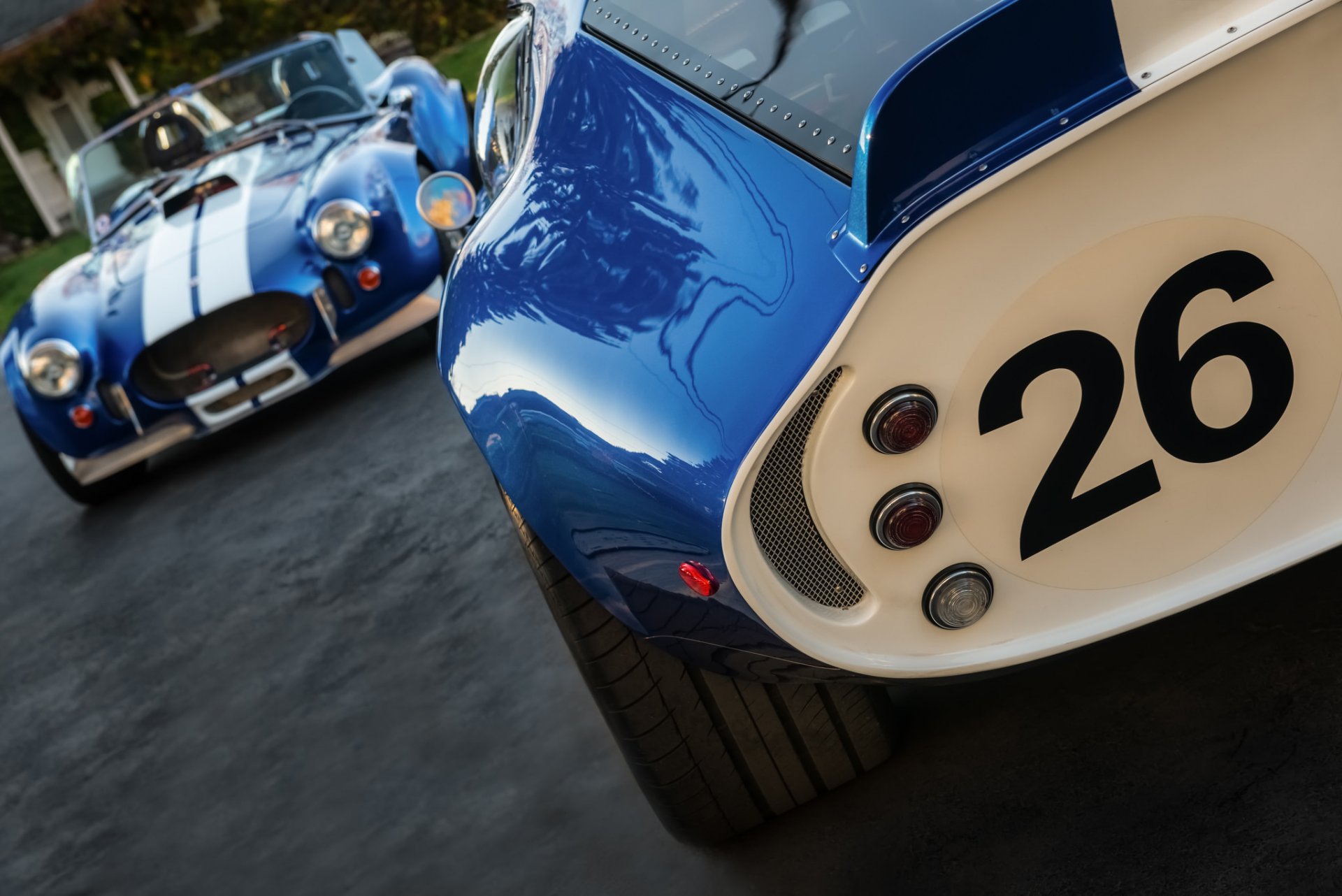 helby cobra daytona coupe 1965 1967 sportowe samochody wyścigowe niebieski klasyczny legenda