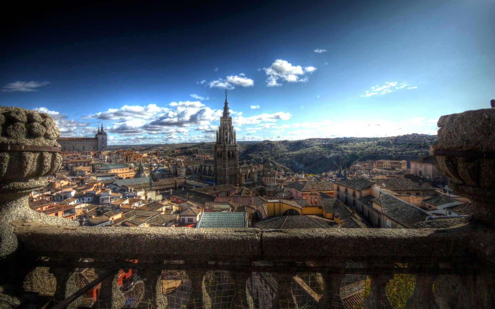 tolède espagne cathédrale panorama traitement