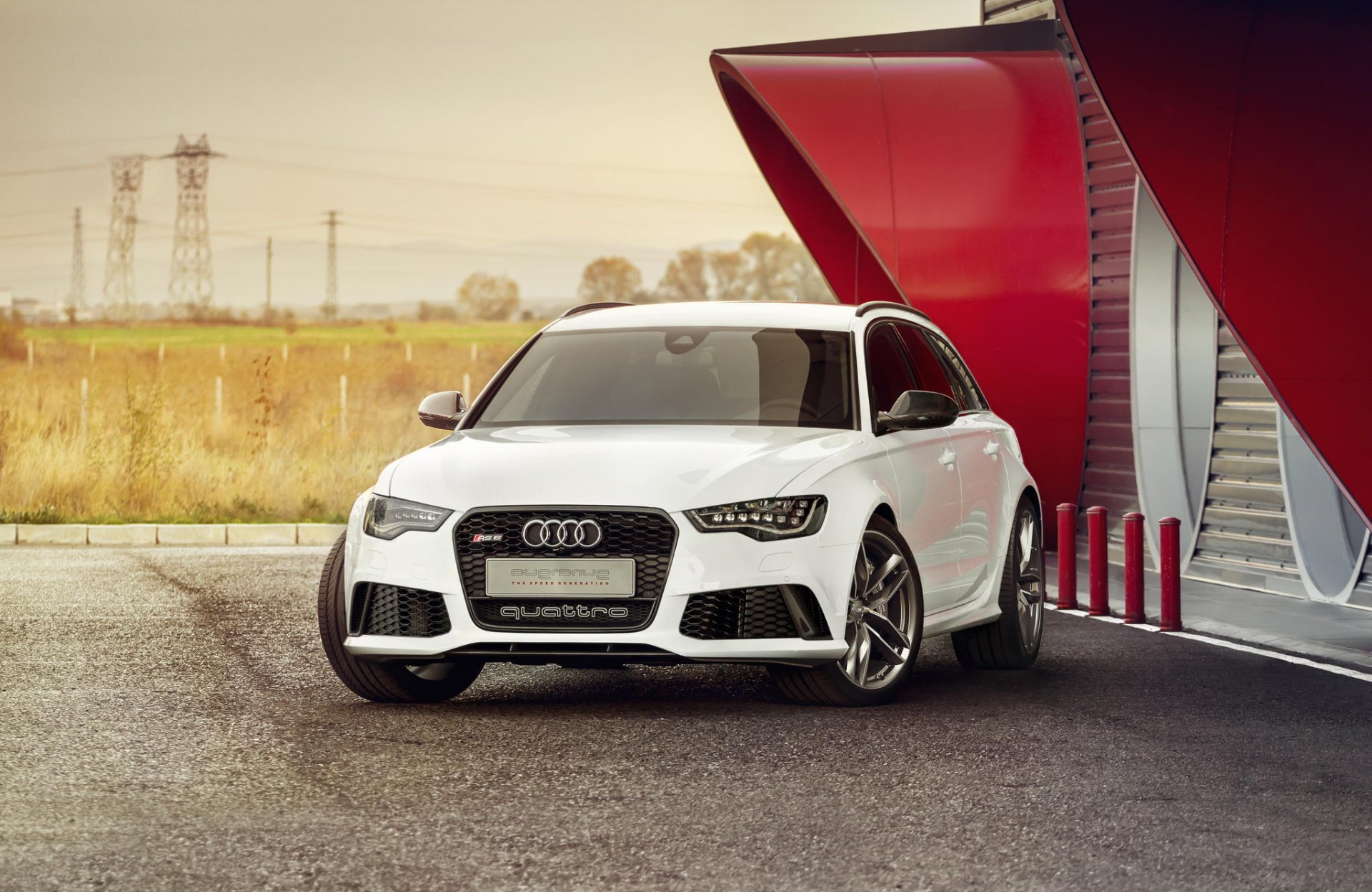 audi rs6 blanco frente