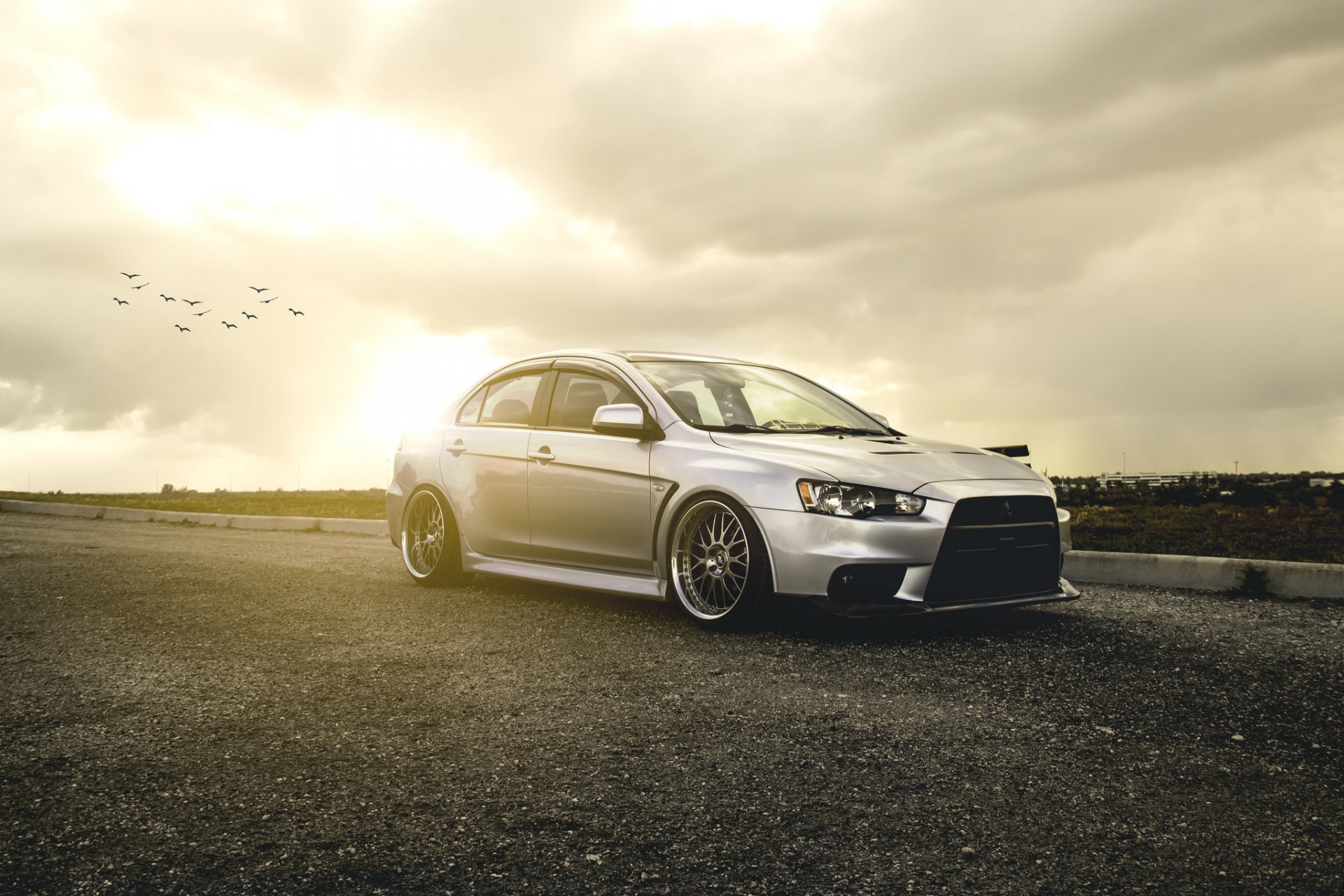 mitsubishi lancer x lancer 10 evolution silver