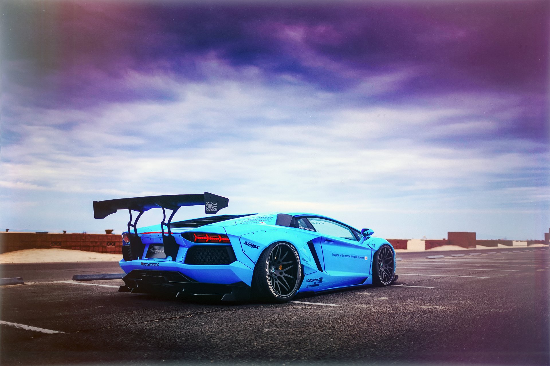 lamborghini aventador lp700-4 freedom walk performance blue shark