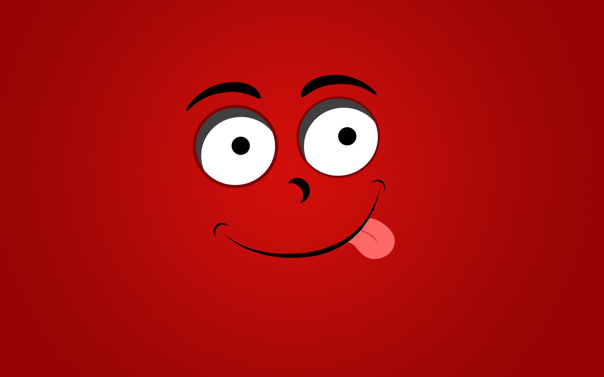 minimalismo fondo rojo sonrisa ojos grandes dibujo