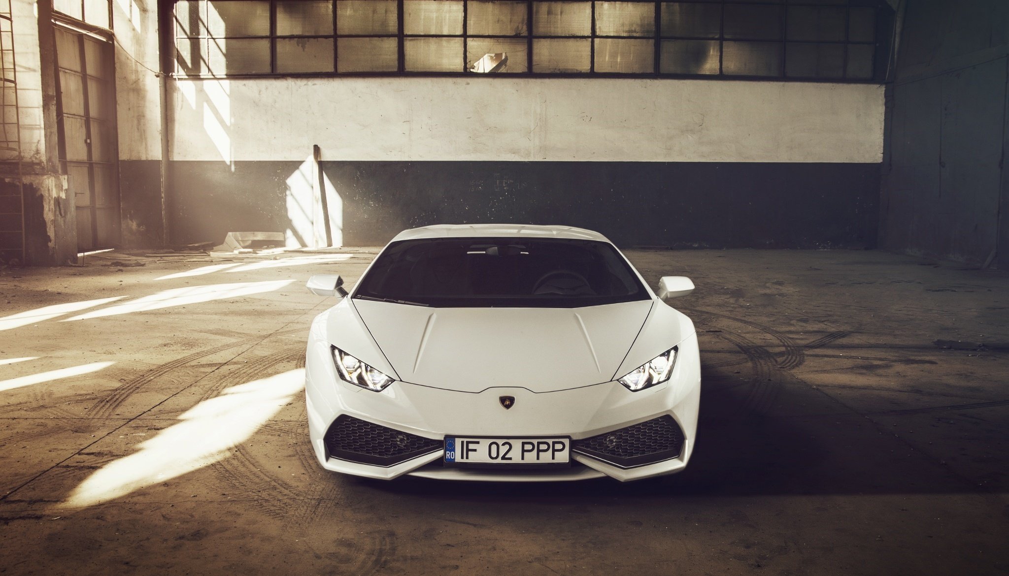 lamborghini huracan lp610-4 supercar 2014 biały przód